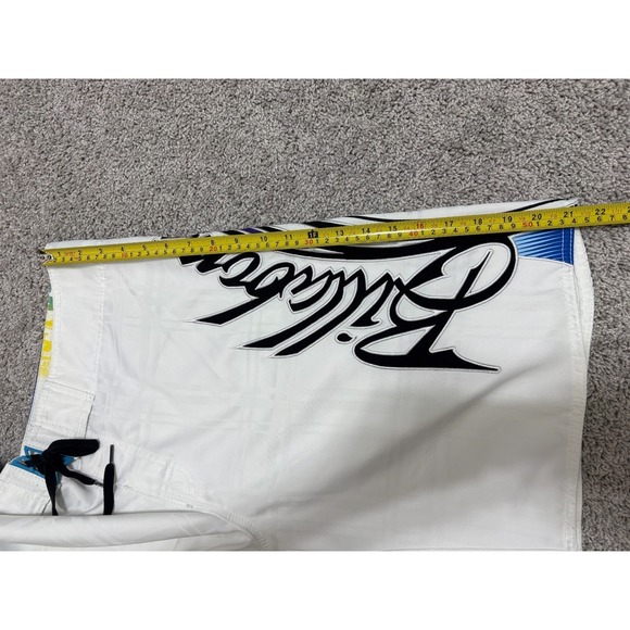Vintage Billabong Board Shorts White Mark Occhilupo Surfing Y2K Mens 36 x 11" - Picture 15 of 16